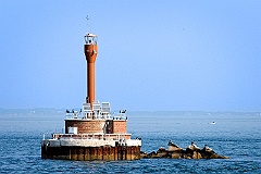 Deer Island Lighthouse in Boston Harbor Region